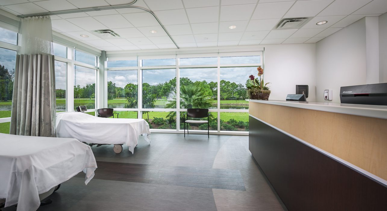 A beautiful view from the recovery room at the Margaret W Niedland Breast Cancer  Center in Jupiter, Florida.  Photography by Jeffrey A McDonald